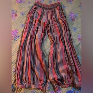 NATURAL LIFE Multicolor Striped Straight Leg Pants